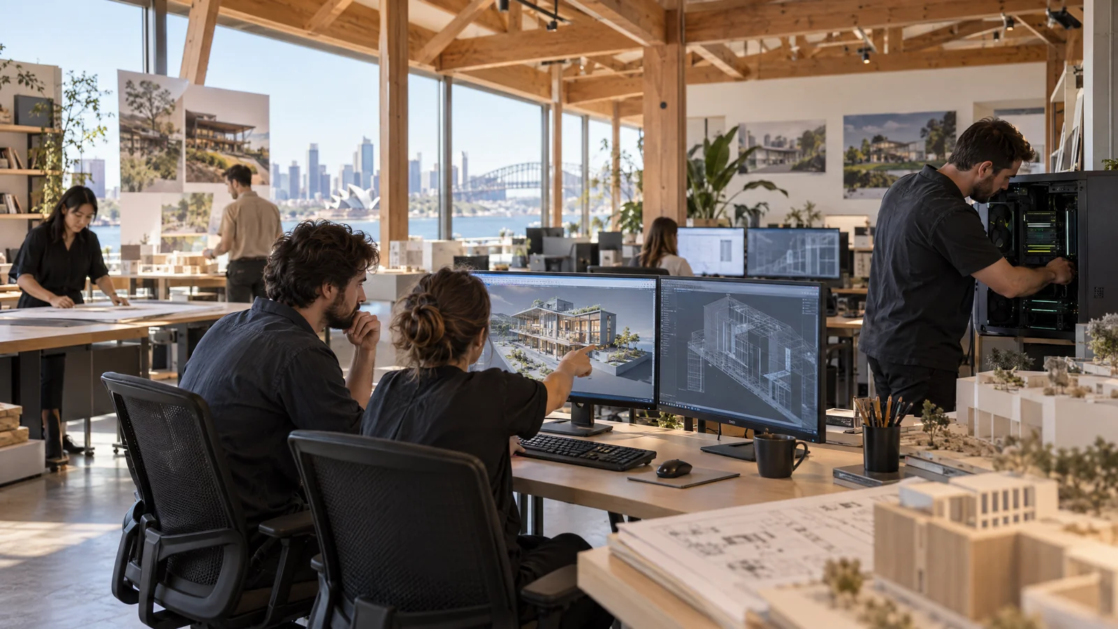 Illustrative IT Support for Architecture & Engineering Studios workplace