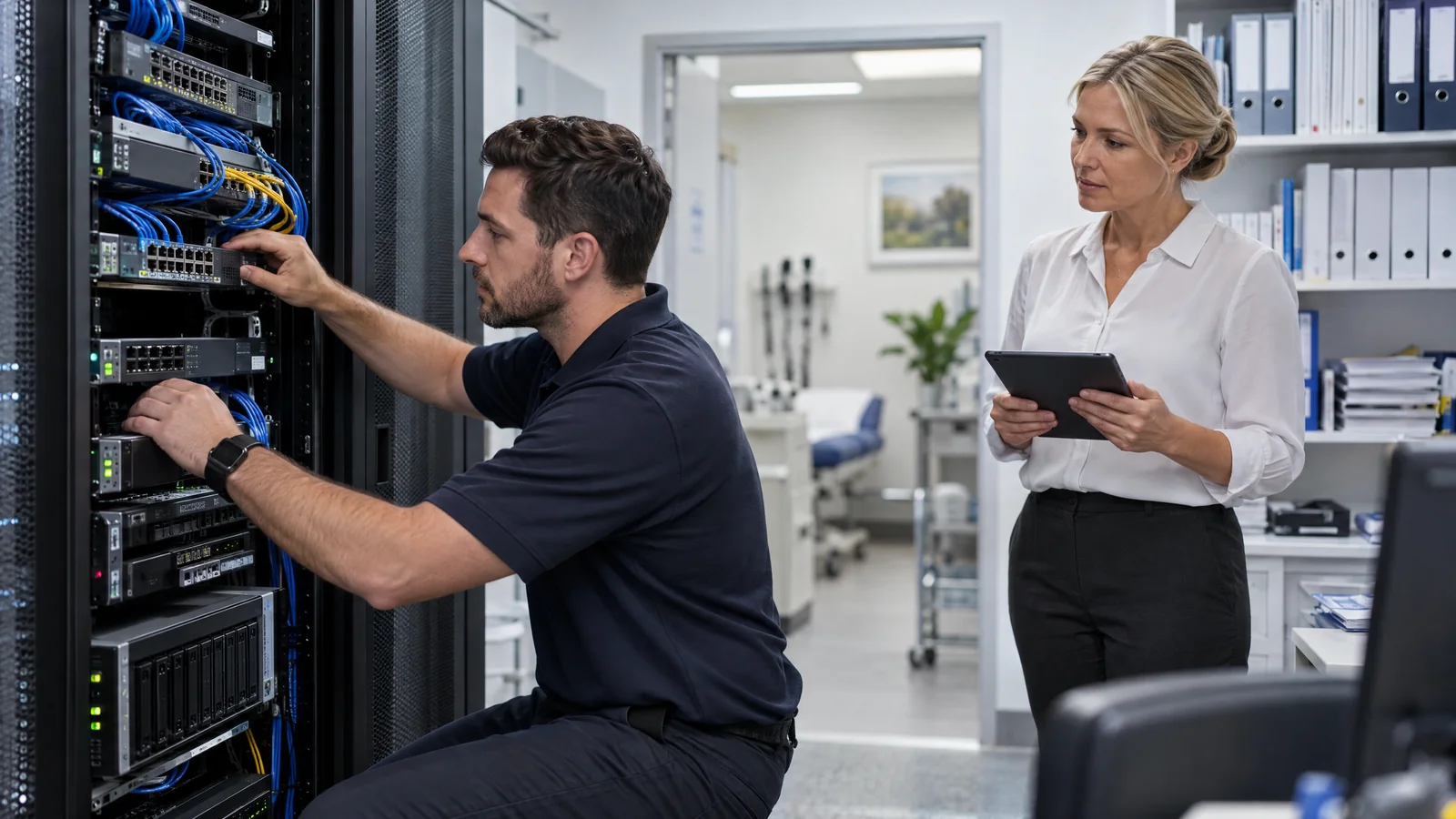 Illustrative On-Site IT Support for Medical Centres & Healthcare Clinics workplace
